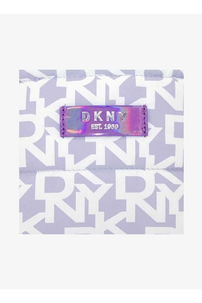 Dkny Monogram Print Pouch with Zip Closure