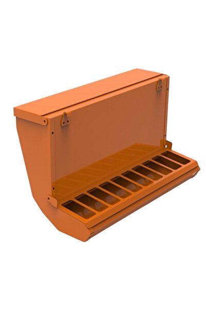 HERA (YEM KAPASİTESİ 3 KG.) Dışa Monte Edilebilir Metal Tavuk Yemliği-turuncu