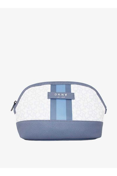 Dkny Monogram Print Pouch with Zip Closure - Set of 2