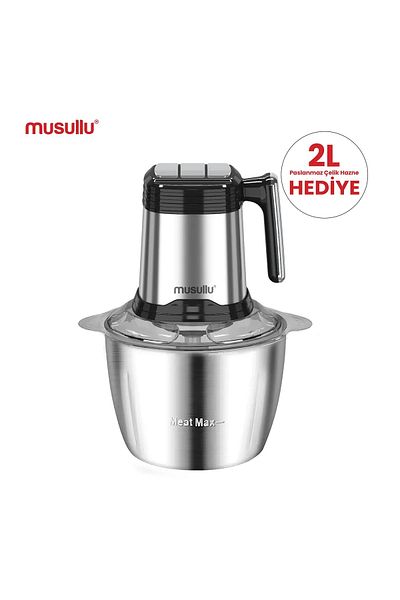 Musullu Rondo Blender Chopper 2 Lt Steel & Plastic Bowl Msl-1221-2