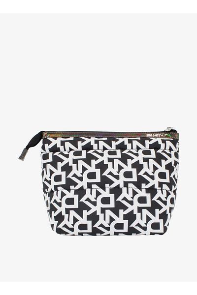Dkny Monogram Print Pouch with Zip Closure