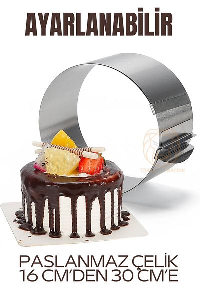 Transformacion Adjustable Cake Mold Pastry Mold Circle Cake Mold Stainless Steel 721073
