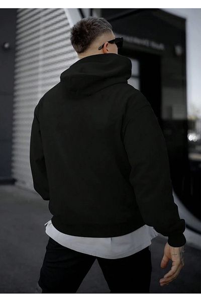 Relax family xf Gray Hooded Owersize Sweatshirt Hellfire Culup Printed