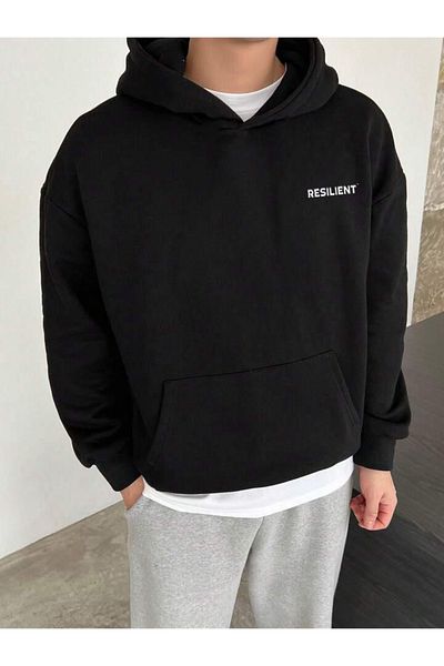 Relax family xf Orange Hooded Sweatshirt Los Angeles Print
