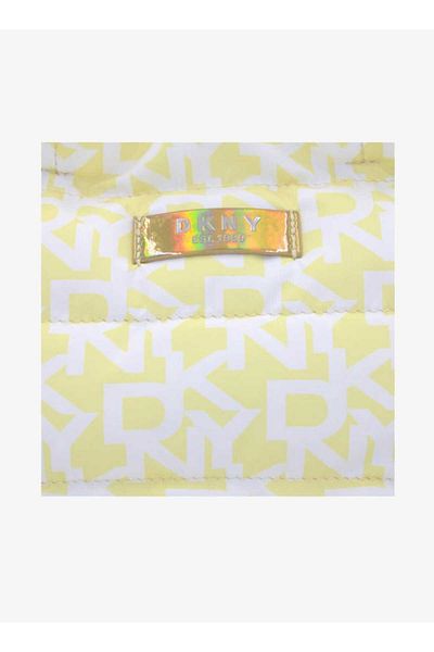 Dkny Monogram Print Pouch with Double Handle and Zip Closure
