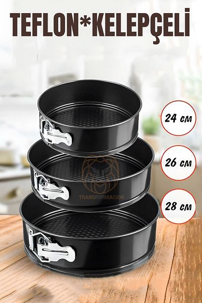 Transformacion 3 Size Clamp Cake Mold 24-26-28 cm Multi Cake Mold Teflon 721074