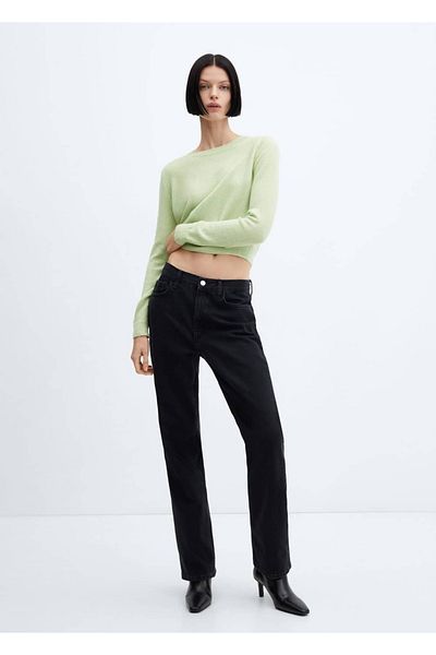 MANGO Woman Pulover tricotaj cu gât rotund