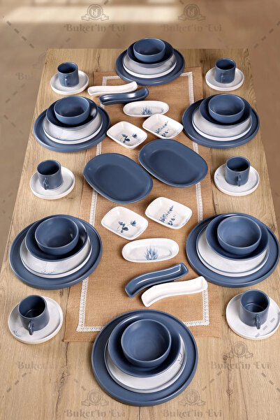 Keramika Blue Magic Kaktüs 6 Kişilik 48 Parça Yemek Ve Kahvaltı Seti