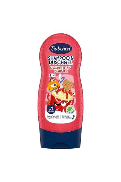 Bübchen Children's Shampoo & Shower Gel 2 in 1 Spaghetti-Eis Monster 230 ml