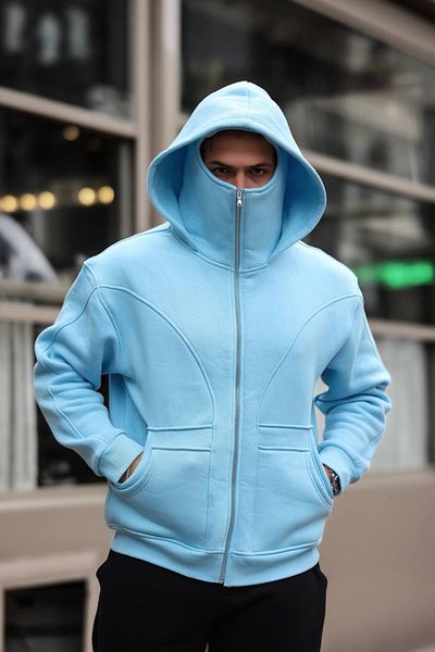 eg38 Μπουφάν Ninja 3 Thread με φερμουάρ Baby Blue