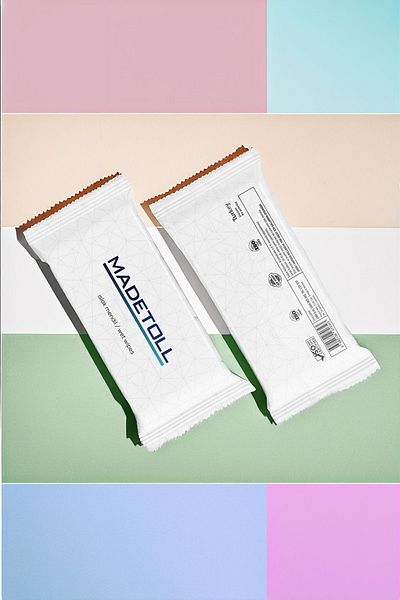 Madetoll 100 Pack Single Wet Wipes - Alcohol-Free Skin Cleansing Whole Body Towels