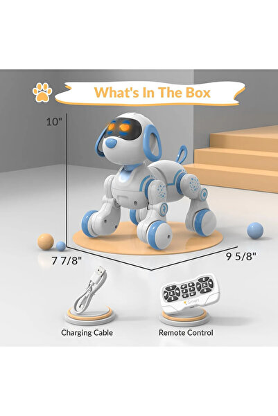 Genel Markalar Uzaktan Kumandalı Şarjlı Çok Fonksiyonlu Eğitici ve Öğretici İnteraktif Akıllı Robot Köpek