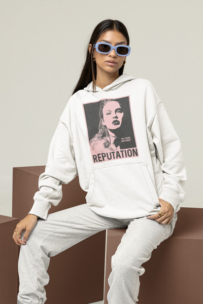 SEVBANO Taylor Swift unisex oversize hoodie - napisano 'Oh, jer je mrtva'