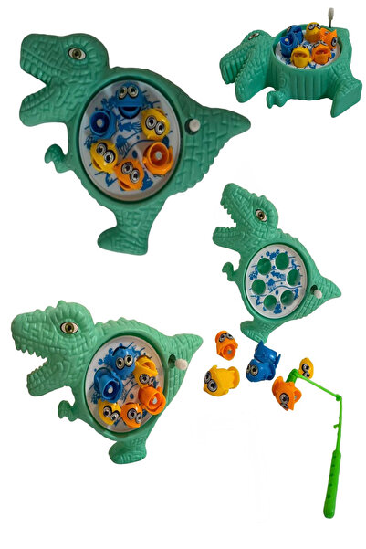 Hyd Magnet Dinosaur Wind-Up Mini Fishing Catch Game Educational Toy