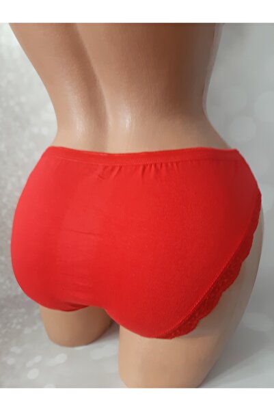 Butik سراويل داخلية بحواف حمراء من القطن الممشط سراويل داخلية مريحة