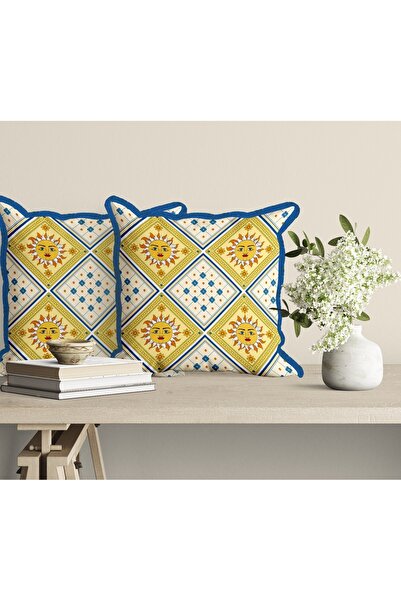 Dosh Cushion - AMALFI - Çift Taraf Baskılı Kırlent Kılıfı - 40 X 40 Cm