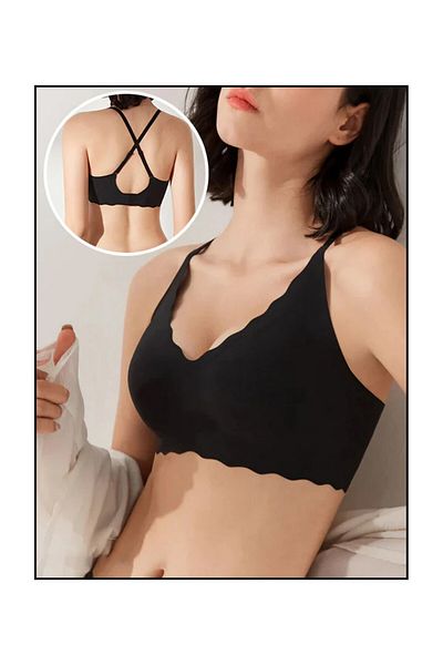 SWEETKORSE Σουτιέν Bustier χωρίς ραφές κοπής με λέιζερ με αποσπώμενα μαξιλαράκια που αναπνέουν