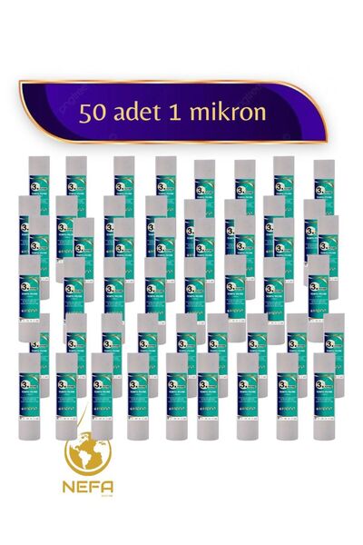 Nefa Su Arıtma 1 Mikron 3. Aşama Tortu Filtre (50 Adet)
