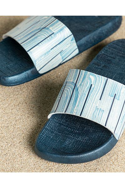 English Home Γυναικείες παντόφλες παραλίας Navy Blue Elegant Lines
