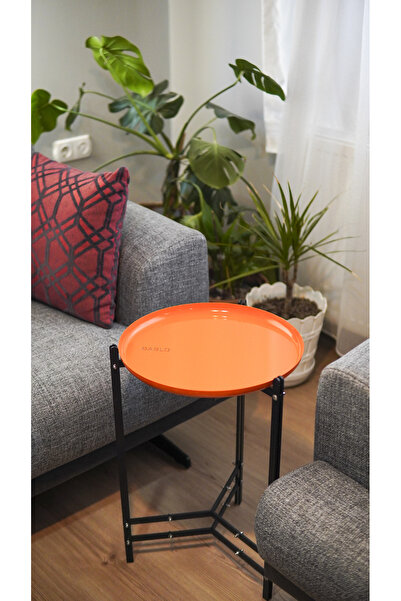 bablo SEHPA / BABLO  TEPSİLİ SEHPA NO1*Q35*55  TURUNCU