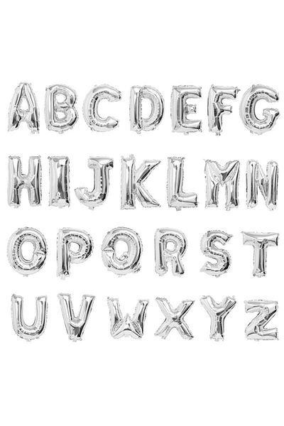 ARIMAN Store 40'' 100cm Silver Color Foil Letter Balloon - Letter g