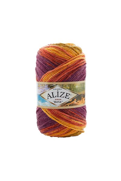 Alize Burcum Tie Dye 8027 Knit Floss Hand Knitting Threads Vest Cardigan Floss Scarfs Sweater Thread Color:8027