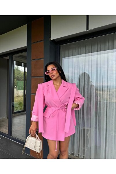 Ekim Store Λεπτομέρεια γραβάτας Oversize Blazer Jacket