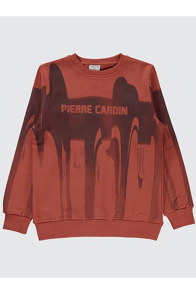 Pierre Cardin 6-9 Year Old Boy's Dark Copper Sweatshirt