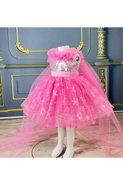 Star Kids Karlar Ülkesi Elsa kız çocuk elbesisi