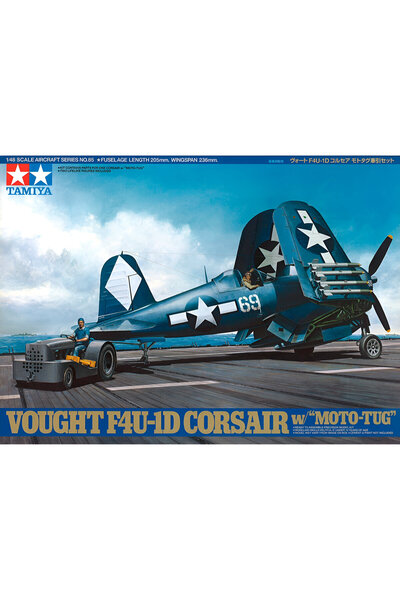 TAMIYA 1/48 US. F4U-1D Corsair with Moto-Tug Tractor Plastik Uçak Maket Kiti,...