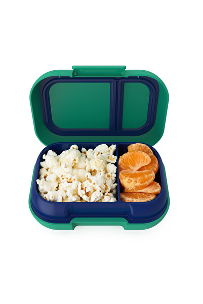 Bentgo Kids Snack Lunchbox with Green Shoulder Strap