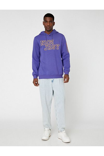 Koton College Printed Hooded Sweatshirt