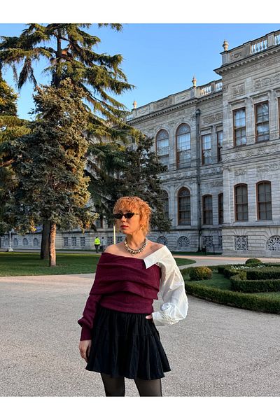 Bak'ap Trend Premium Cămașă Detaliată Tricot Bluză Pulover