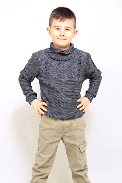 ALEXANDERGARDI Pulover pentru copii cu guler șal (C20-18573)