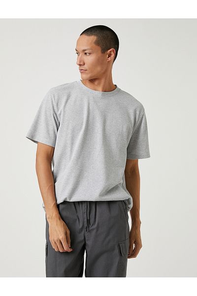 Koton Βασικό T-Shirt με λαιμόκοψη με κοντό μανίκι