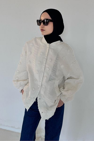 Touché Privé BOMBERJACKE AUS BLUMENSPITZE