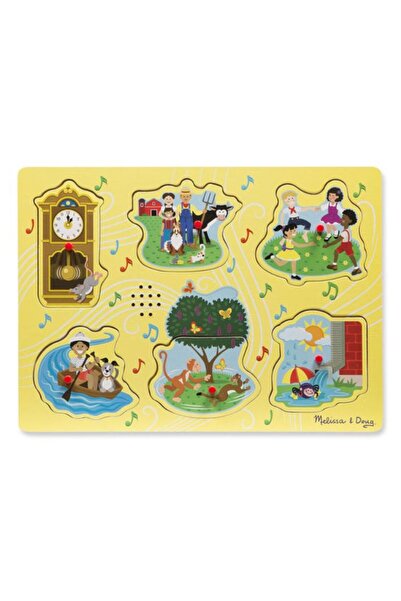 Melissa & Doug Ahşap Sesli Yapboz-Çocuk Şarkıları 1