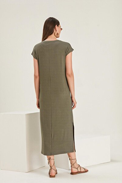 ALEXANDERGARDI Μακρύ φόρεμα με σκίσιμο (B20-1647)