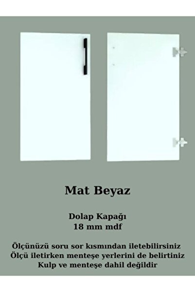 VISNES Özel Ölçü Dolap Kapağı Mdf 18 mm Mutfak Gardırop Banyo Dolap Kapağı