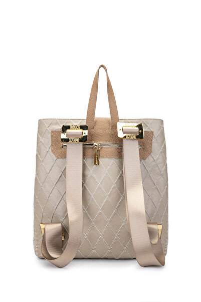 Dolce Women's Vegan Beige Cap Backpack