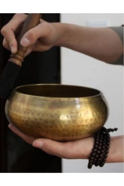 KOZMİK19 Tibet Ses Çanağı  El Yapımı Pirinç Dövme Meditasyon Yoga Çanı