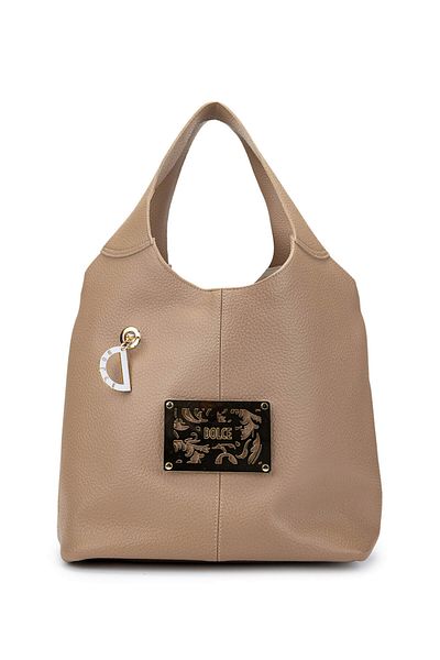 Dolce Women's Vegan Beige Shoulder Bag