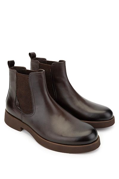 Tamer Tanca Men's Genuine Leather Brown Casual Boots