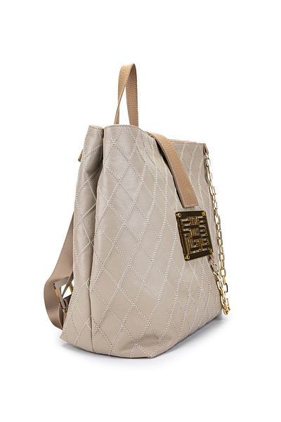 Dolce Women's Vegan Beige Cap Backpack