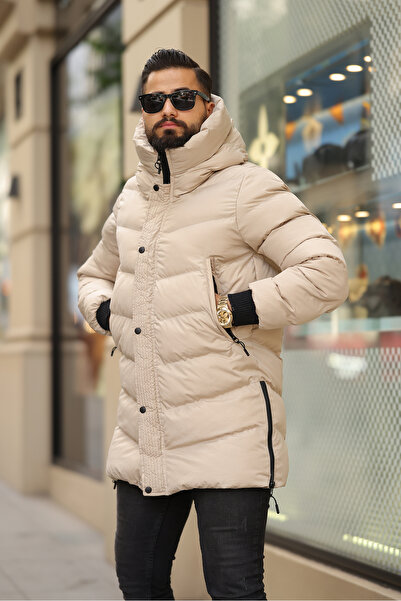 RHONES ΑΝΔΡΙΚΟ ΧΕΙΜΕΡΙΝΟ ΜΑΚΡΥ ΠΑΛΤΟ ΜΕ ΚΟΥΚΟΥΛΑ ΚΑΙ ΛΕΠΤΟΜΕΡΕΙΑ ΦΕΡΜΟΥΑΡ