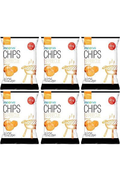 Laperva Light Chips, Barbecue, 25 Gm, (Box Of 6 Piece)