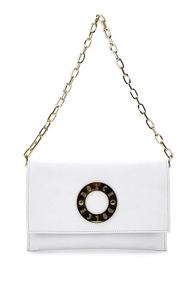 Dolce Women's Vegan White Messenger Bag