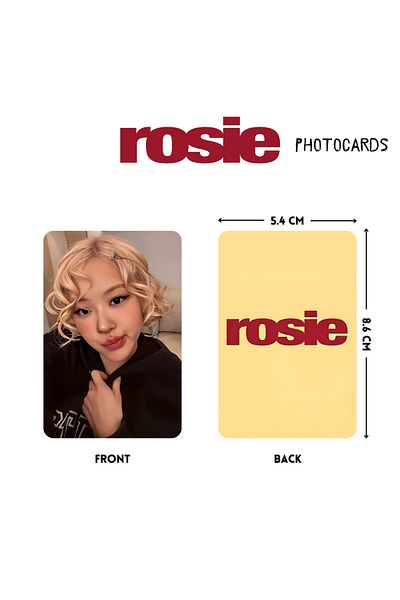Kpop Dünyasi Blackpink Rose'' Rosie'' Pob 2 Photocards Set