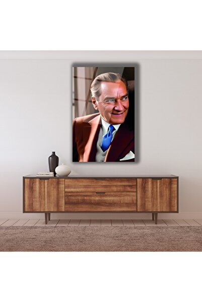 Alicedekorasyon Atatürk Renkli Cam Tablo