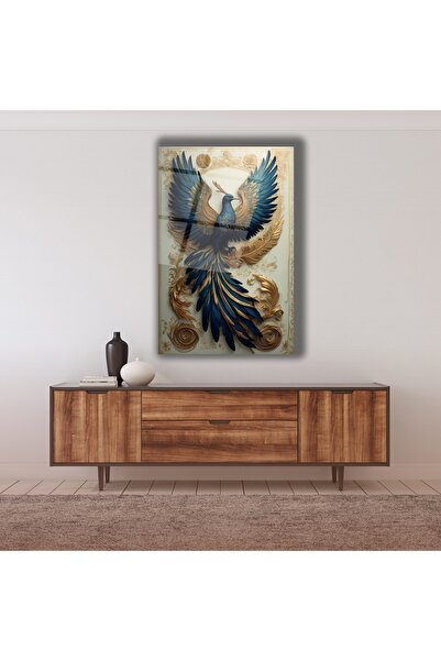 Genel Markalar Modern Anka Kuşu Cam Tablo